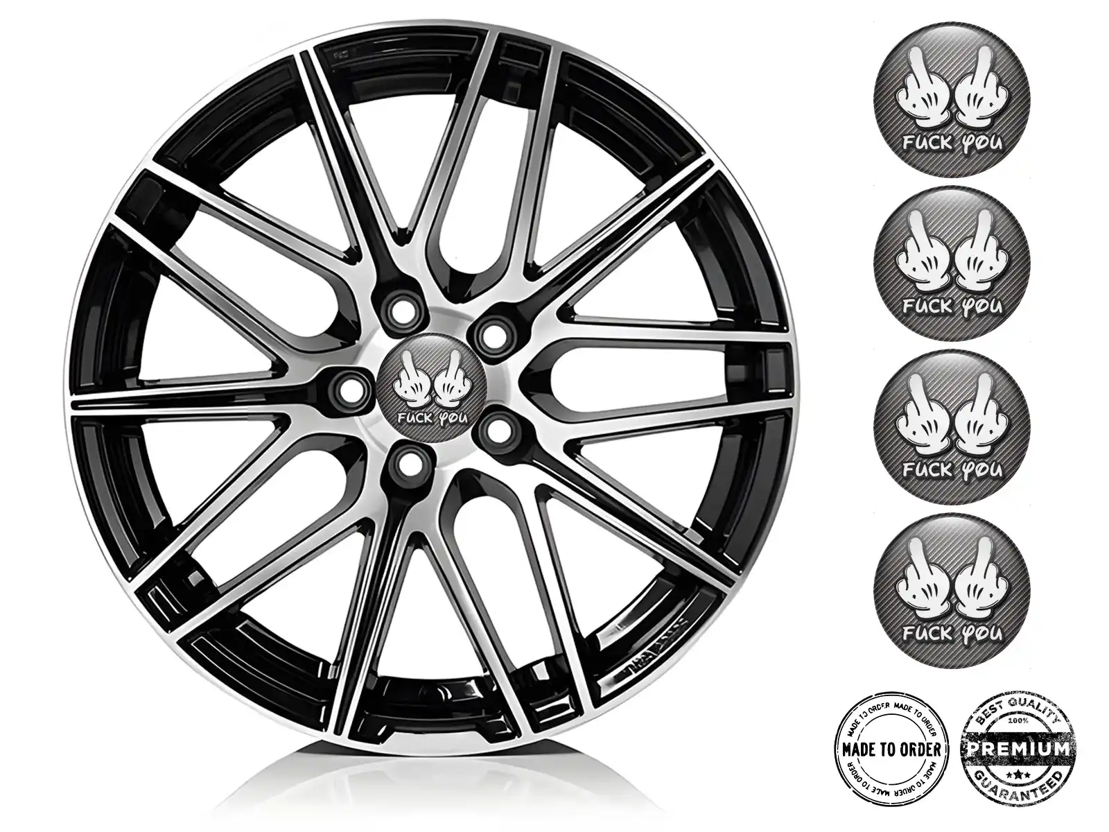 Wheel Sticker Logo Resin Domed Design